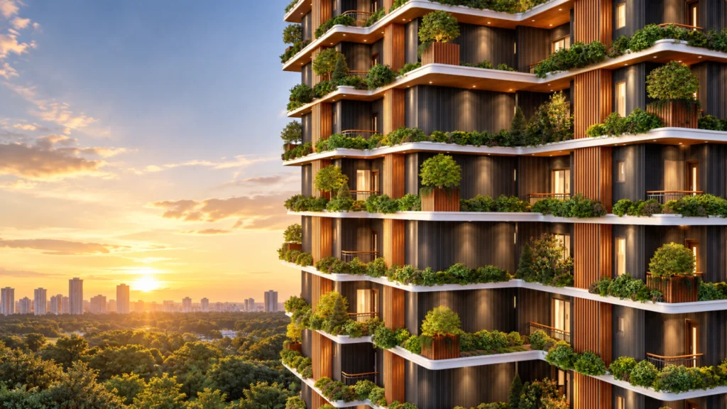 Luxury high-rise apartments with sky gardens in South Bangalore